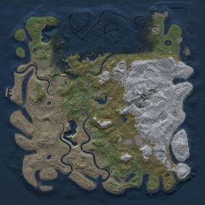 Thumbnail Rust Map: Procedural Map, Size: 5000, Seed: 778950016, 17 Monuments