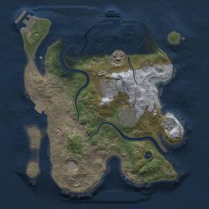 Thumbnail Rust Map: Procedural Map, Size: 2700, Seed: 1770552087, 9 Monuments
