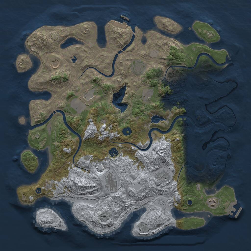 Rust Map: Procedural Map, Size: 4250, Seed: 19846916, 15 Monuments