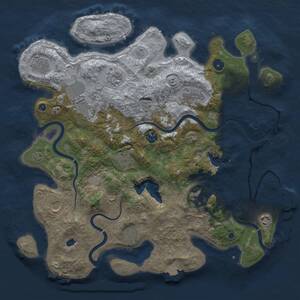 Thumbnail Rust Map: Procedural Map, Size: 4050, Seed: 574563340, 16 Monuments