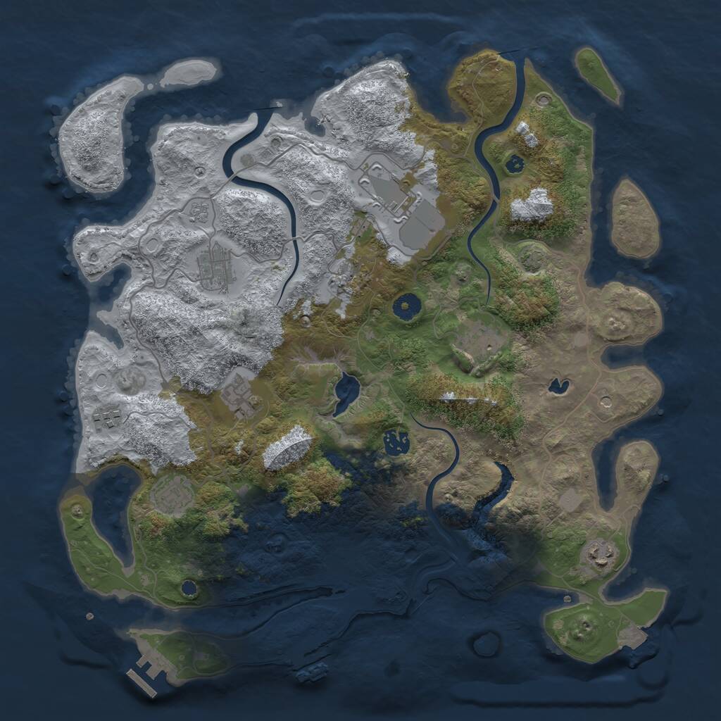Rust Map: Procedural Map, Size: 4000, Seed: 5022026, 15 Monuments