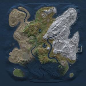 Thumbnail Rust Map: Procedural Map, Size: 3000, Seed: 77789, 11 Monuments