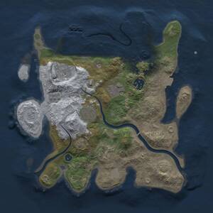 Thumbnail Rust Map: Procedural Map, Size: 3000, Seed: 1152913333, 12 Monuments