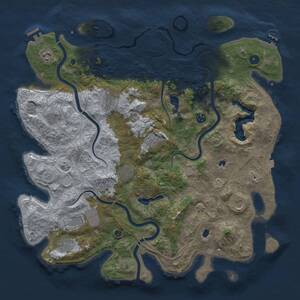 Thumbnail Rust Map: Procedural Map, Size: 4500, Seed: 1037149983, 16 Monuments
