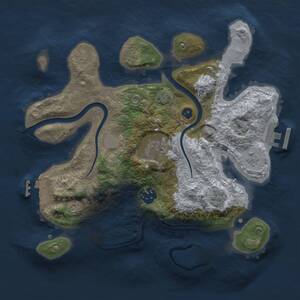 Thumbnail Rust Map: Procedural Map, Size: 2800, Seed: 980335356, 9 Monuments