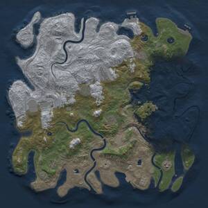 Thumbnail Rust Map: Procedural Map, Size: 4500, Seed: 1840121284, 16 Monuments