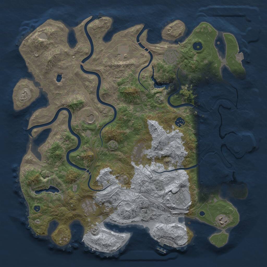Rust Map: Procedural Map, Size: 4250, Seed: 15770, 15 Monuments