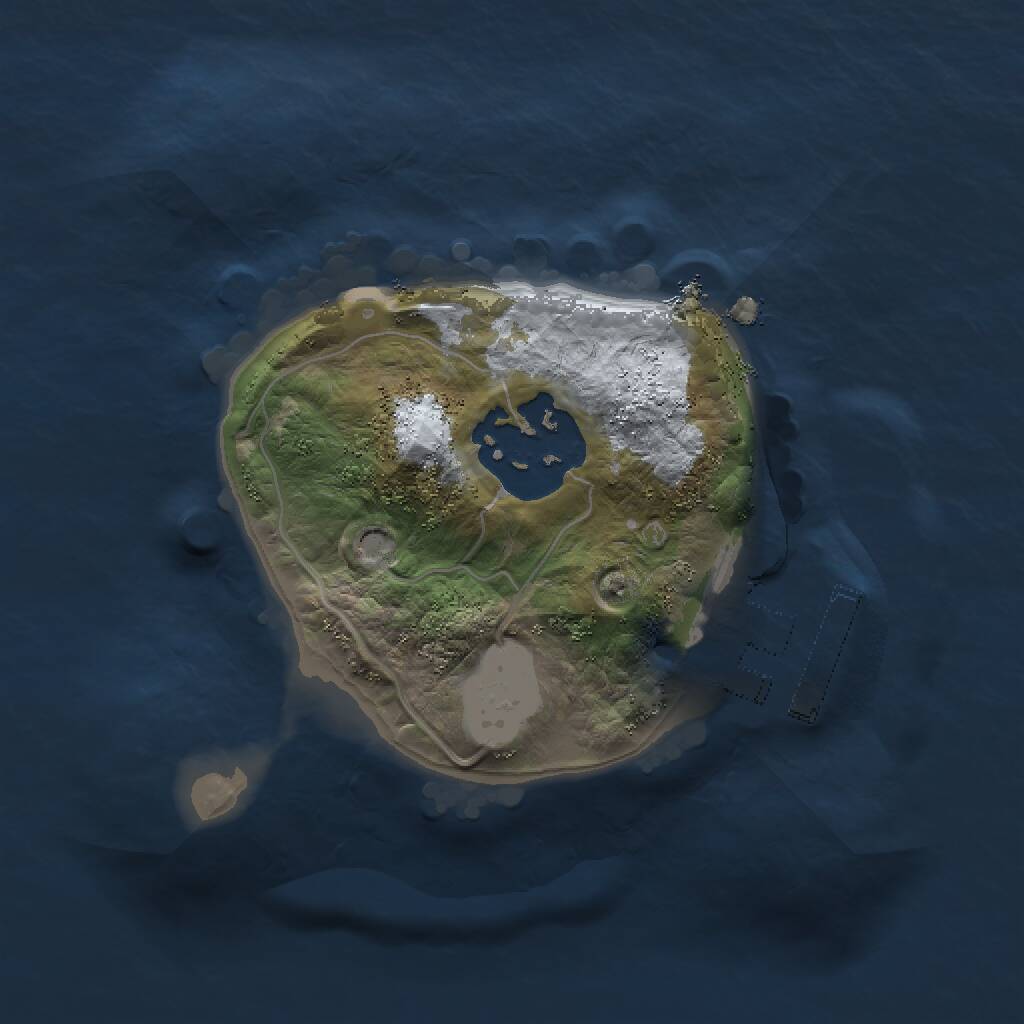 Rust Map: Procedural Map, Size: 1500, Seed: 1273047397, 3 Monuments