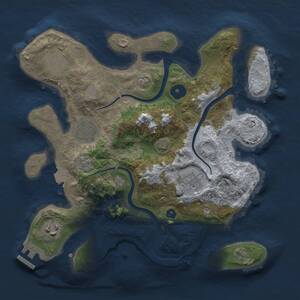 Thumbnail Rust Map: Procedural Map, Size: 3000, Seed: 17028, 9 Monuments