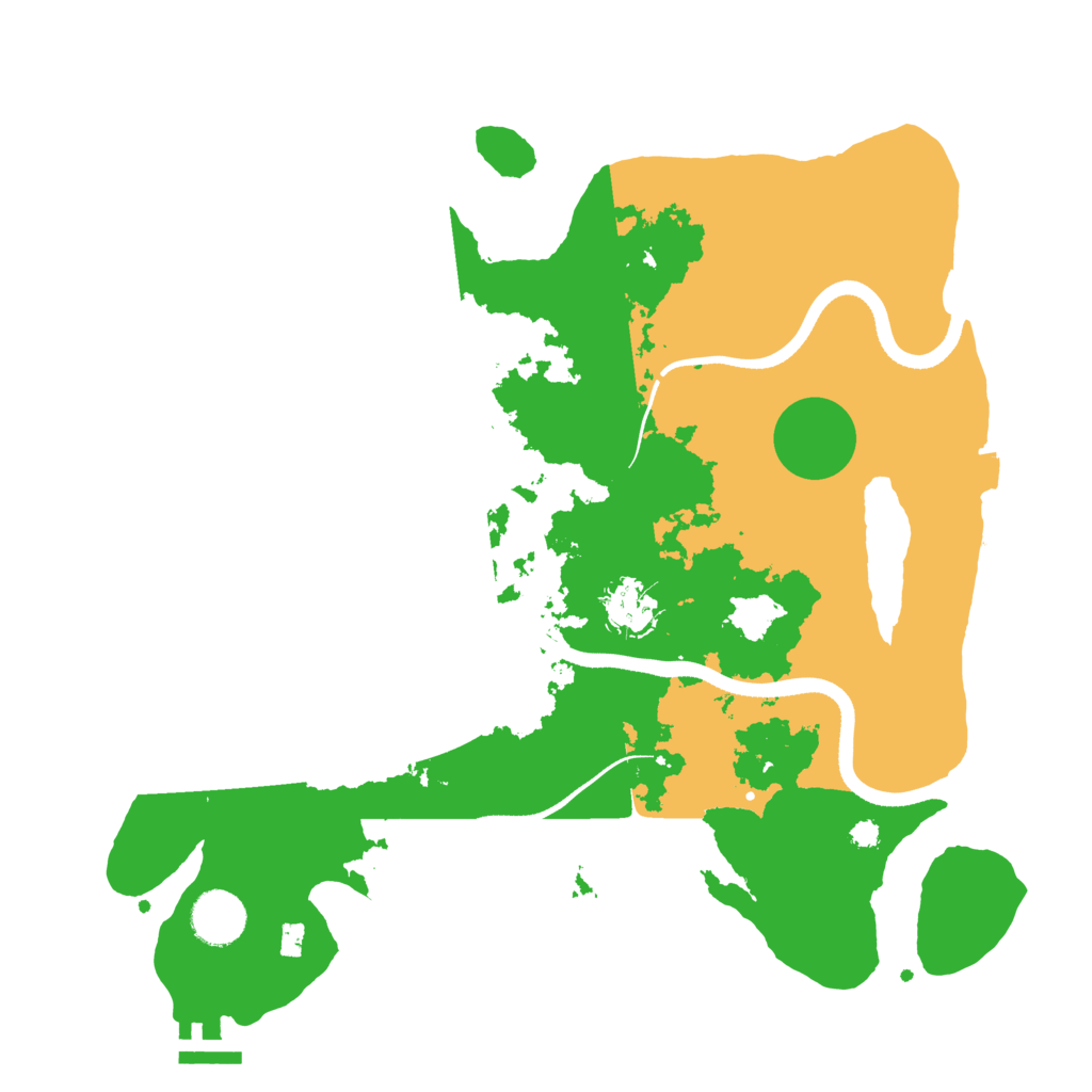 Biome Rust Map: Procedural Map, Size: 3500, Seed: 57915913