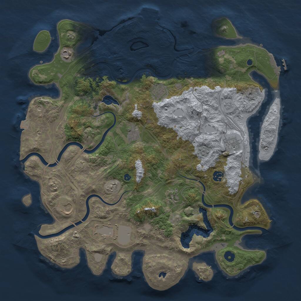 Rust Map: Procedural Map, Size: 4250, Seed: 1549690068, 15 Monuments