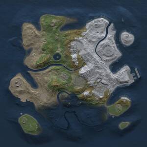 Thumbnail Rust Map: Procedural Map, Size: 3000, Seed: 134567, 10 Monuments