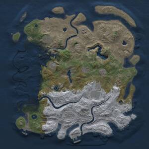 Thumbnail Rust Map: Procedural Map, Size: 4250, Seed: 1518217358, 16 Monuments