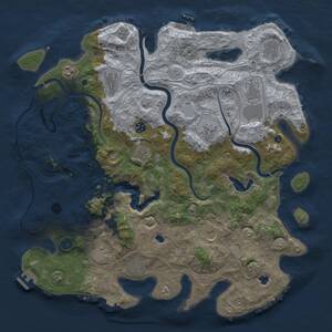 Thumbnail Rust Map: Procedural Map, Size: 4500, Seed: 331699290, 17 Monuments