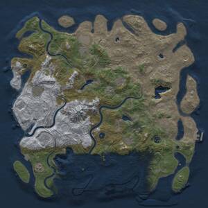 Thumbnail Rust Map: Procedural Map, Size: 5000, Seed: 522207743, 17 Monuments