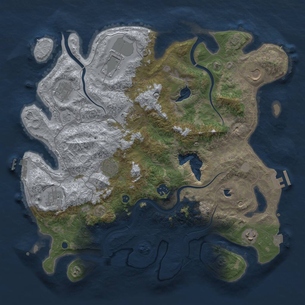 Rust Map: Procedural Map, Size: 4000, Seed: 29260, 15 Monuments