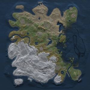 Thumbnail Rust Map: Procedural Map, Size: 4000, Seed: 1234567880, 15 Monuments