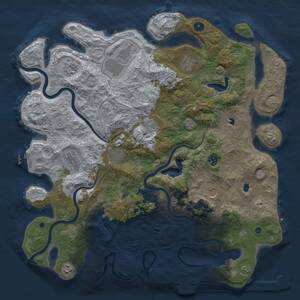 Thumbnail Rust Map: Procedural Map, Size: 4500, Seed: 784309940, 16 Monuments