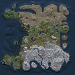 Thumbnail Rust Map: Procedural Map, Size: 4500, Seed: 132545922, 16 Monuments