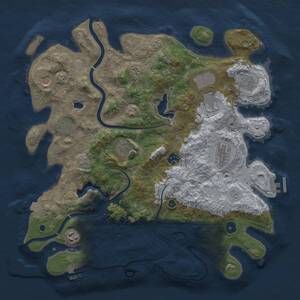 Thumbnail Rust Map: Procedural Map, Size: 4000, Seed: 885803552, 16 Monuments