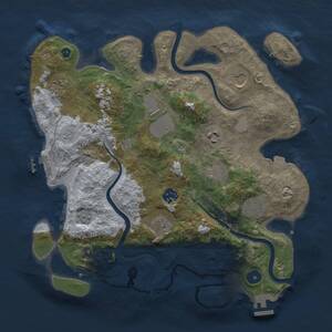 Thumbnail Rust Map: Procedural Map, Size: 3500, Seed: 765280006, 15 Monuments