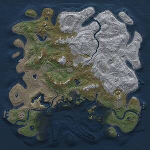 Thumbnail Rust Map: Procedural Map, Size: 4500, Seed: 2071889901, 16 Monuments