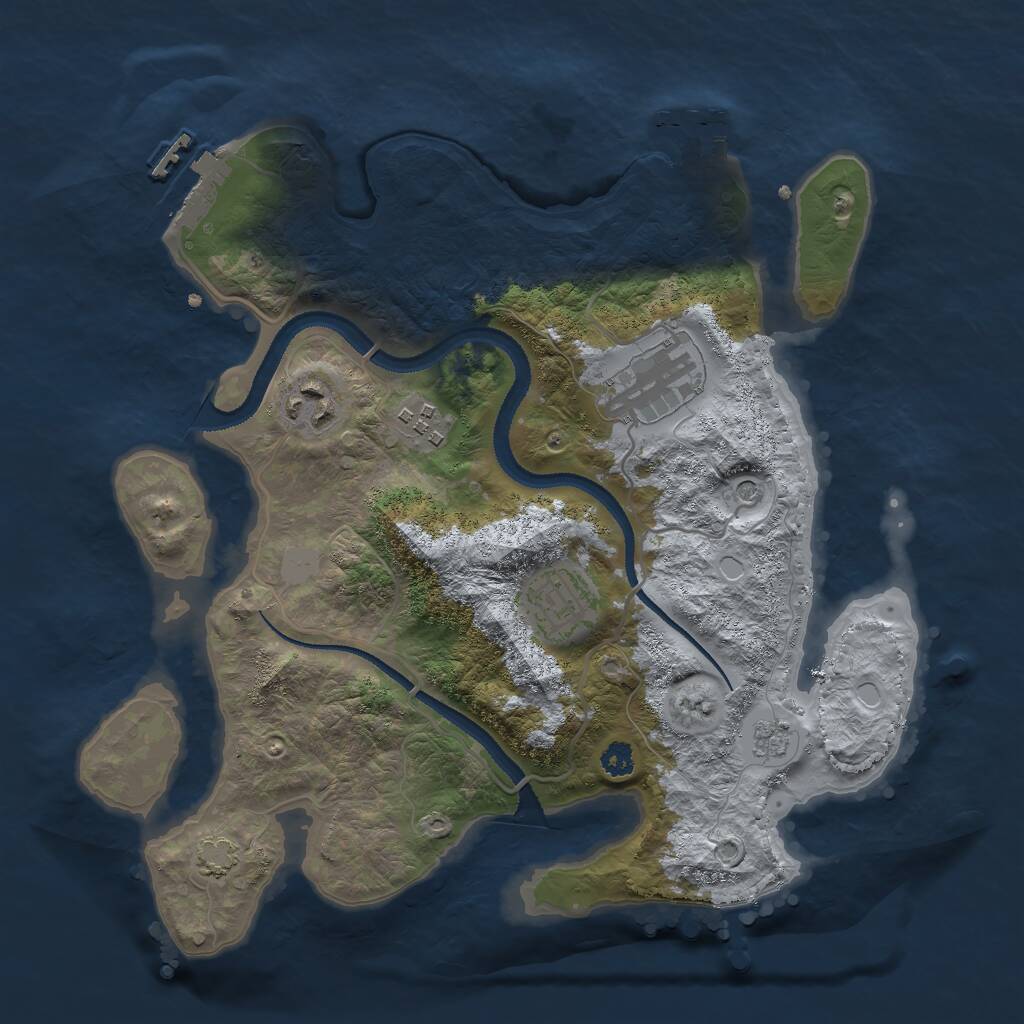 Rust Map: Procedural Map, Size: 3000, Seed: 812813485, 10 Monuments
