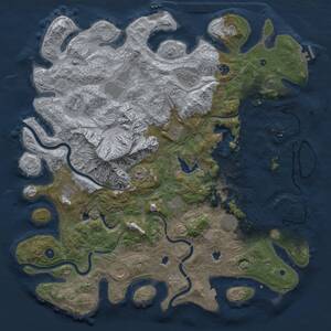 Thumbnail Rust Map: Procedural Map, Size: 5000, Seed: 2046254446, 17 Monuments