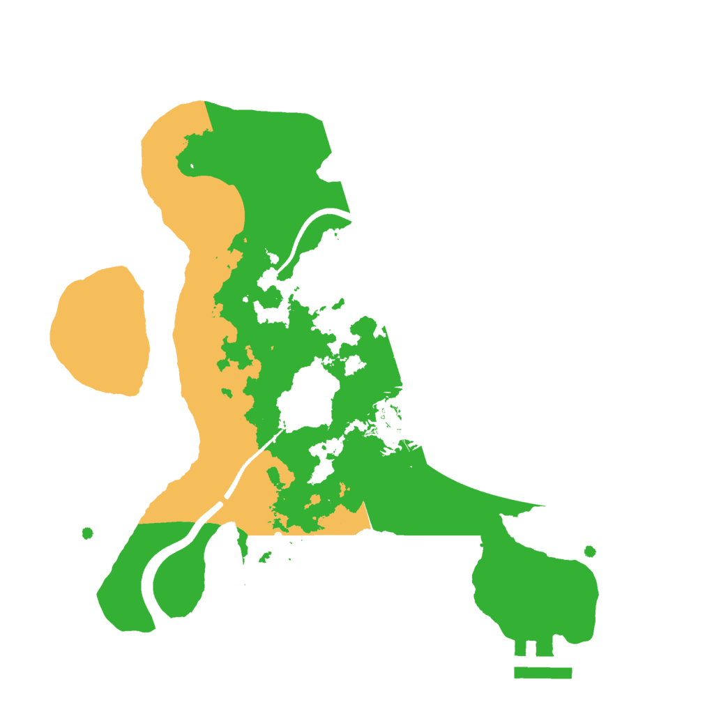 Biome Rust Map: Procedural Map, Size: 2500, Seed: 1135415336