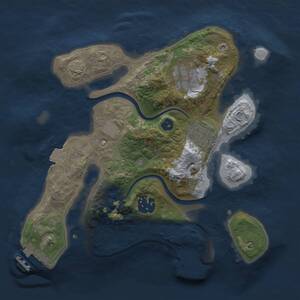 Thumbnail Rust Map: Procedural Map, Size: 2500, Seed: 31342, 7 Monuments