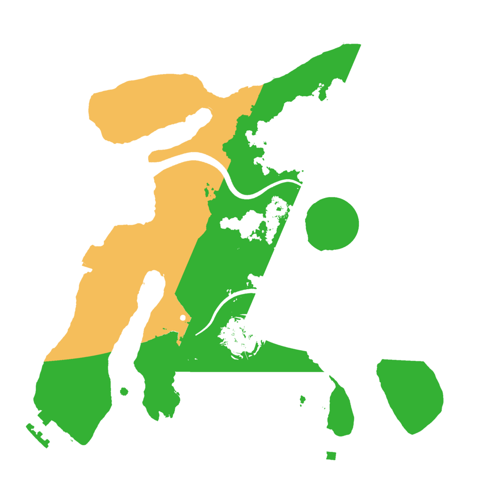 Biome Rust Map: Procedural Map, Size: 2500, Seed: 31342