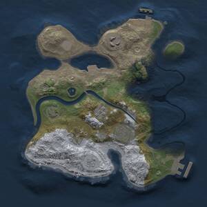 Thumbnail Rust Map: Procedural Map, Size: 2500, Seed: 449105443, 10 Monuments