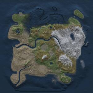 Thumbnail Rust Map: Procedural Map, Size: 3300, Seed: 1756947231, 14 Monuments