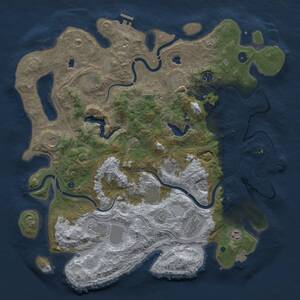 Thumbnail Rust Map: Procedural Map, Size: 4500, Seed: 625487, 16 Monuments