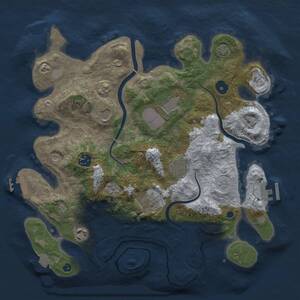 Thumbnail Rust Map: Procedural Map, Size: 3500, Seed: 848120091, 13 Monuments
