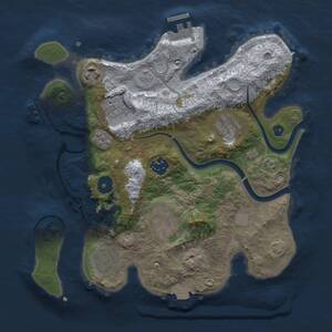 Thumbnail Rust Map: Procedural Map, Size: 3000, Seed: 1701709975, 13 Monuments
