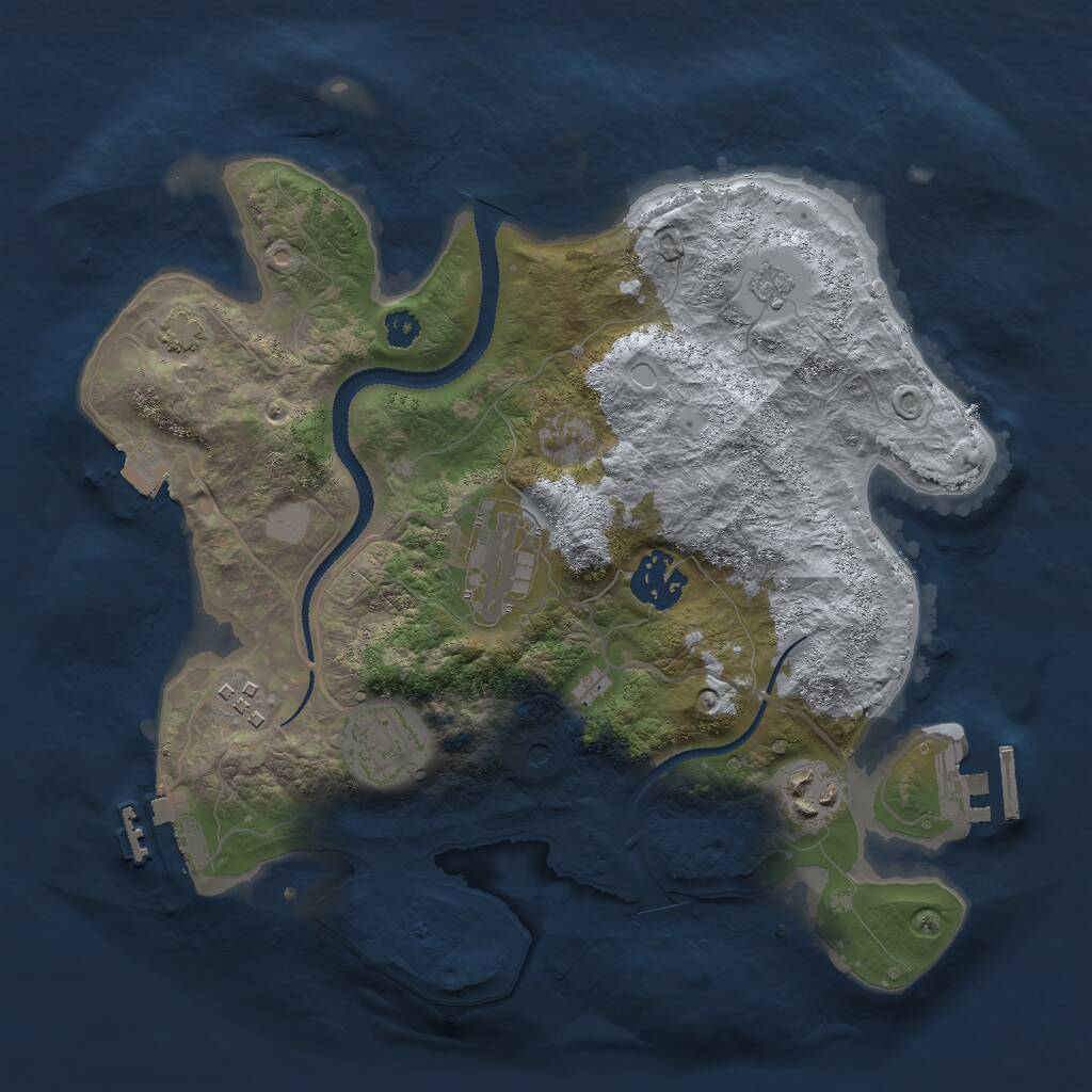Rust Map: Procedural Map, Size: 3000, Seed: 1508951633, 11 Monuments