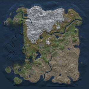 Thumbnail Rust Map: Procedural Map, Size: 4500, Seed: 34812778, 16 Monuments