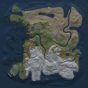 Thumbnail Rust Map: Procedural Map, Size: 3800, Seed: 9658103, 14 Monuments