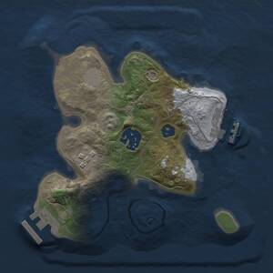 Thumbnail Rust Map: Procedural Map, Size: 2000, Seed: 1944627716, 5 Monuments