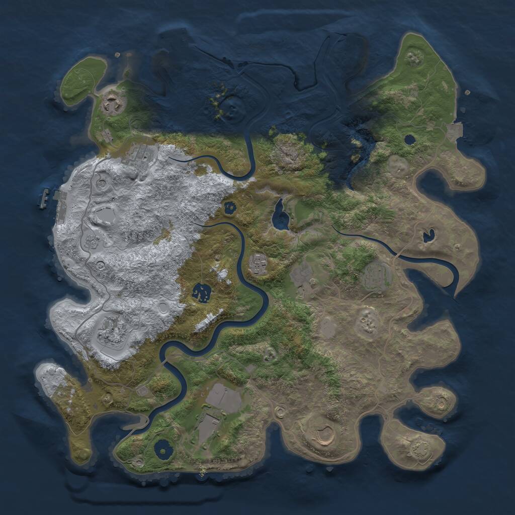 Rust Map: Procedural Map, Size: 4000, Seed: 1766454112, 15 Monuments