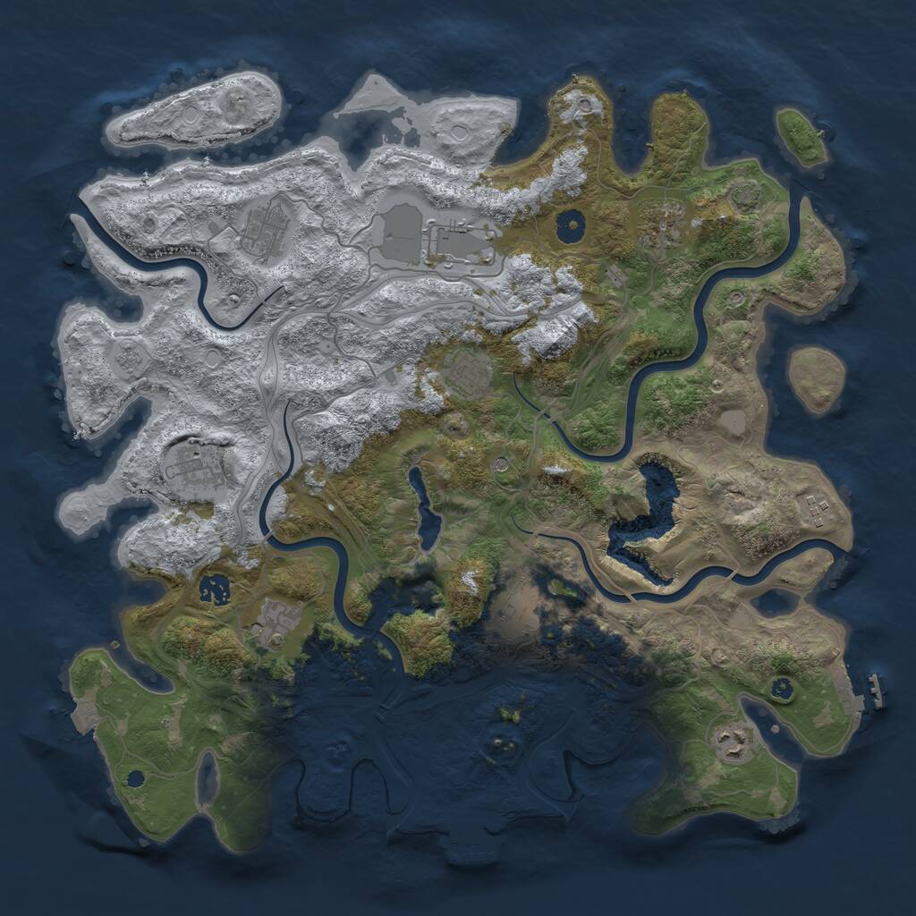 Rust Map: Procedural Map, Size: 4250, Seed: 1517127784, 16 Monuments