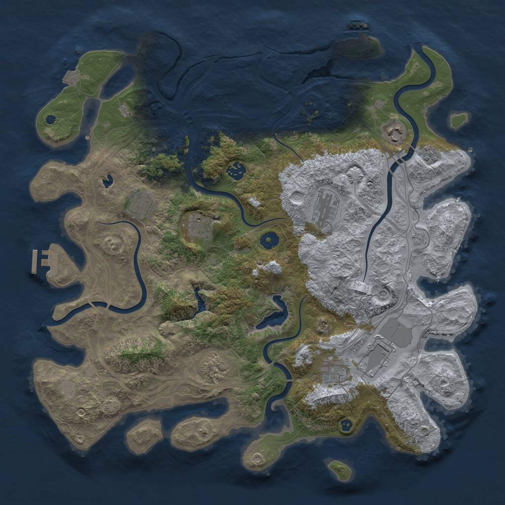 Rust Map: Procedural Map, Size: 4250, Seed: 1803747934, 15 Monuments