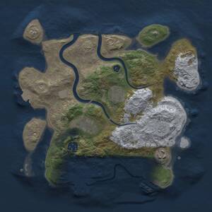 Thumbnail Rust Map: Procedural Map, Size: 3000, Seed: 1446168013, 11 Monuments