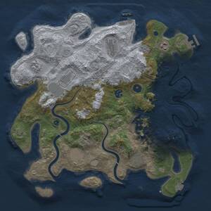 Thumbnail Rust Map: Procedural Map, Size: 3750, Seed: 302852801, 15 Monuments