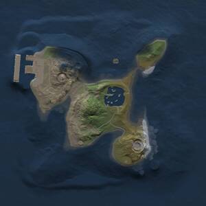 Thumbnail Rust Map: Procedural Map, Size: 1500, Seed: 387693549, 3 Monuments