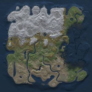Thumbnail Rust Map: Procedural Map, Size: 4500, Seed: 703877694, 17 Monuments