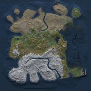 Thumbnail Rust Map: Procedural Map, Size: 3600, Seed: 1545814572, 13 Monuments