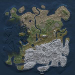 Thumbnail Rust Map: Procedural Map, Size: 4250, Seed: 16602066, 16 Monuments