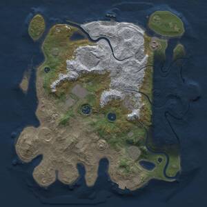 Thumbnail Rust Map: Procedural Map, Size: 3700, Seed: 382724113, 14 Monuments